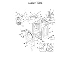Maytag YMED3500FW1 cabinet parts diagram