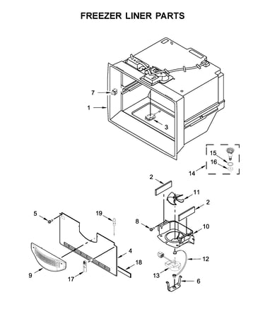 Freezer liner parts