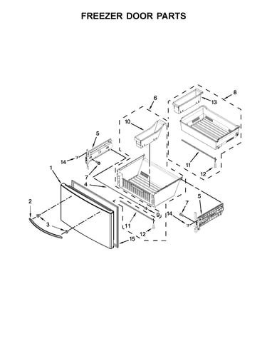 Freezer door parts