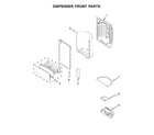 Whirlpool WRF989SDAW00 dispenser front parts diagram