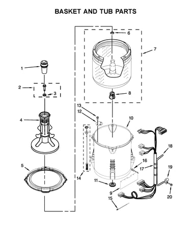 Basket and tub parts