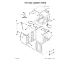 Whirlpool 7MWTW1700AQ0 top and cabinet parts diagram