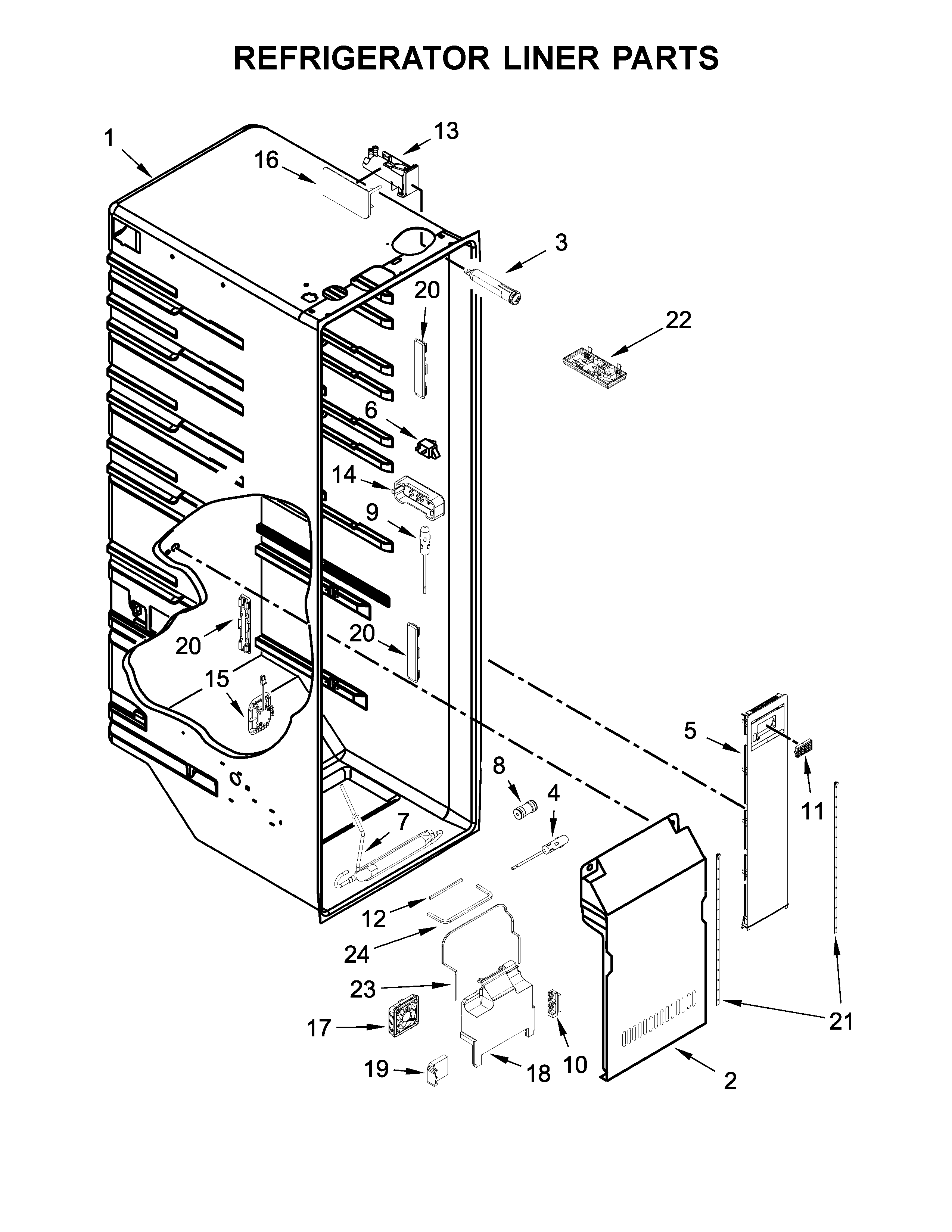 REFRIGERATOR LINER PARTS