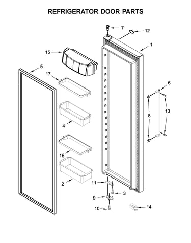 Refrigerator door parts