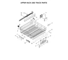 KitchenAid KDTE304GPS0 upper rack and track parts diagram