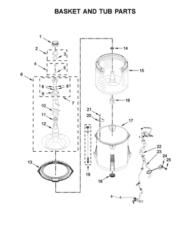 Basket and tub parts