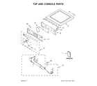 Whirlpool YWED85HEFW1 top and console parts diagram