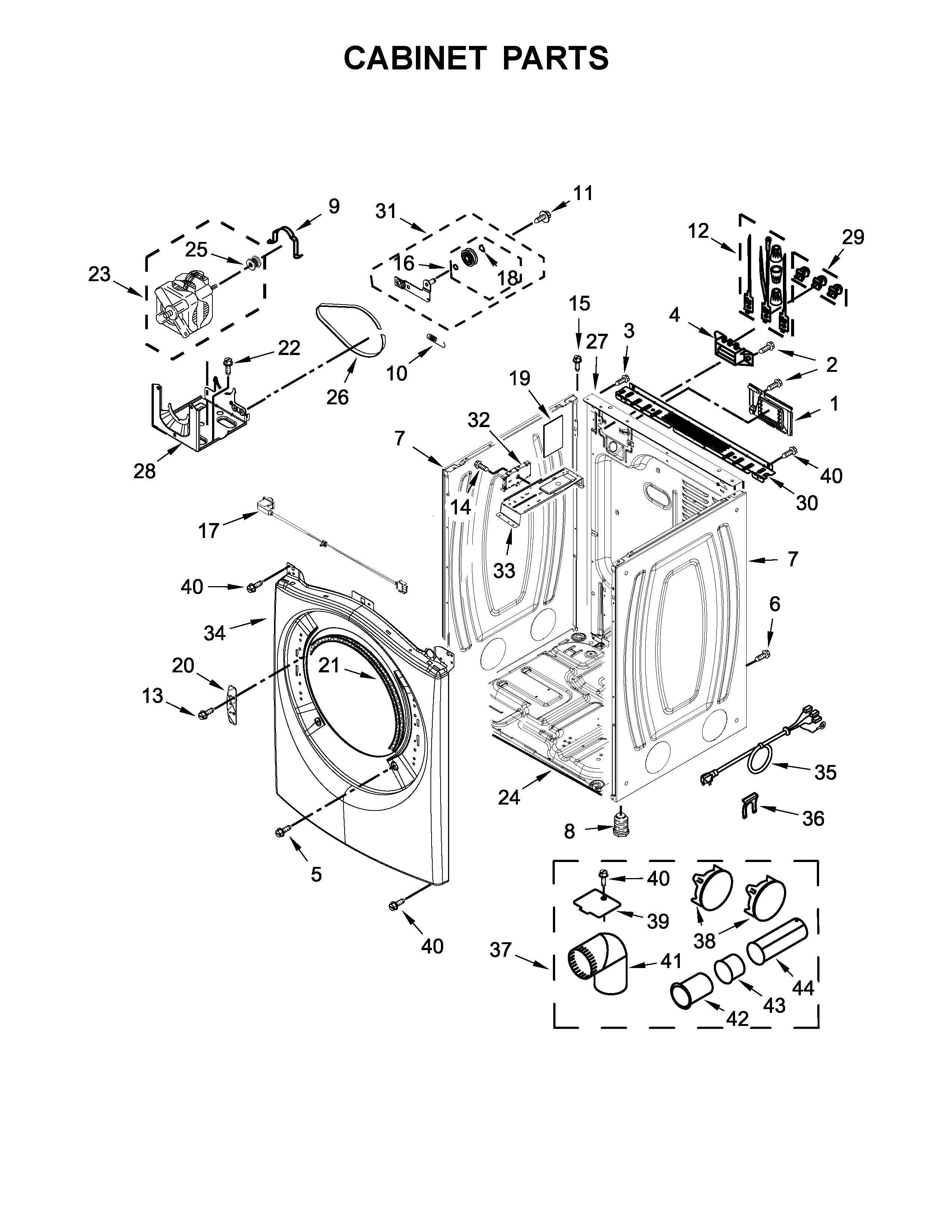 Cabinet parts