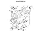 Whirlpool WED85HEFW1 bulkhead parts diagram