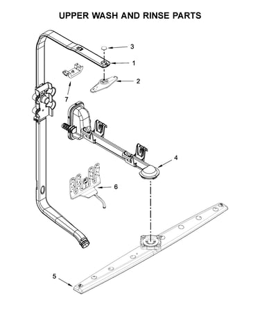 Upper wash and rinse parts