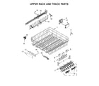 KitchenAid KDTE554CSS4 upper rack and track parts diagram