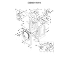 Whirlpool WED90HEFW1 cabinet parts diagram