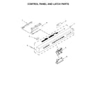 KitchenAid KDFE454CSS5 control panel and latch parts diagram
