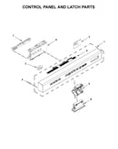 Control panel and latch parts