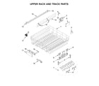 KitchenAid KDFE454CSS5 upper rack and track parts diagram