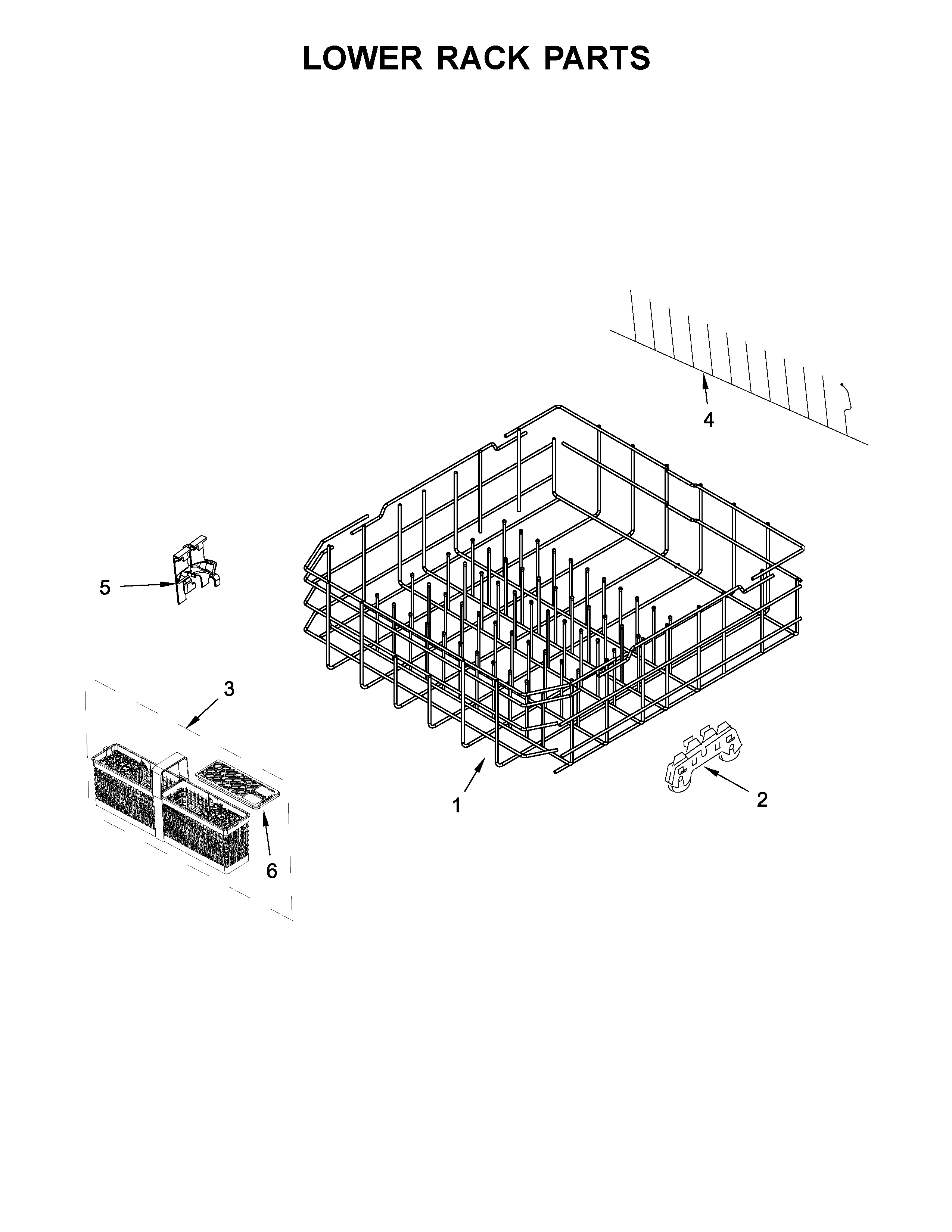 Lower rack parts