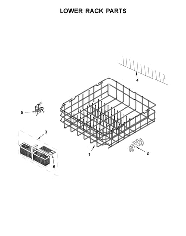 Lower rack parts