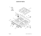 Whirlpool WFG320M0BW1 cooktop parts diagram