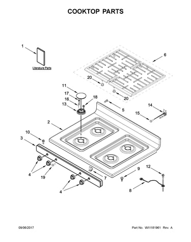 Cooktop parts