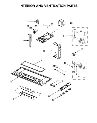 Interior and ventilation parts