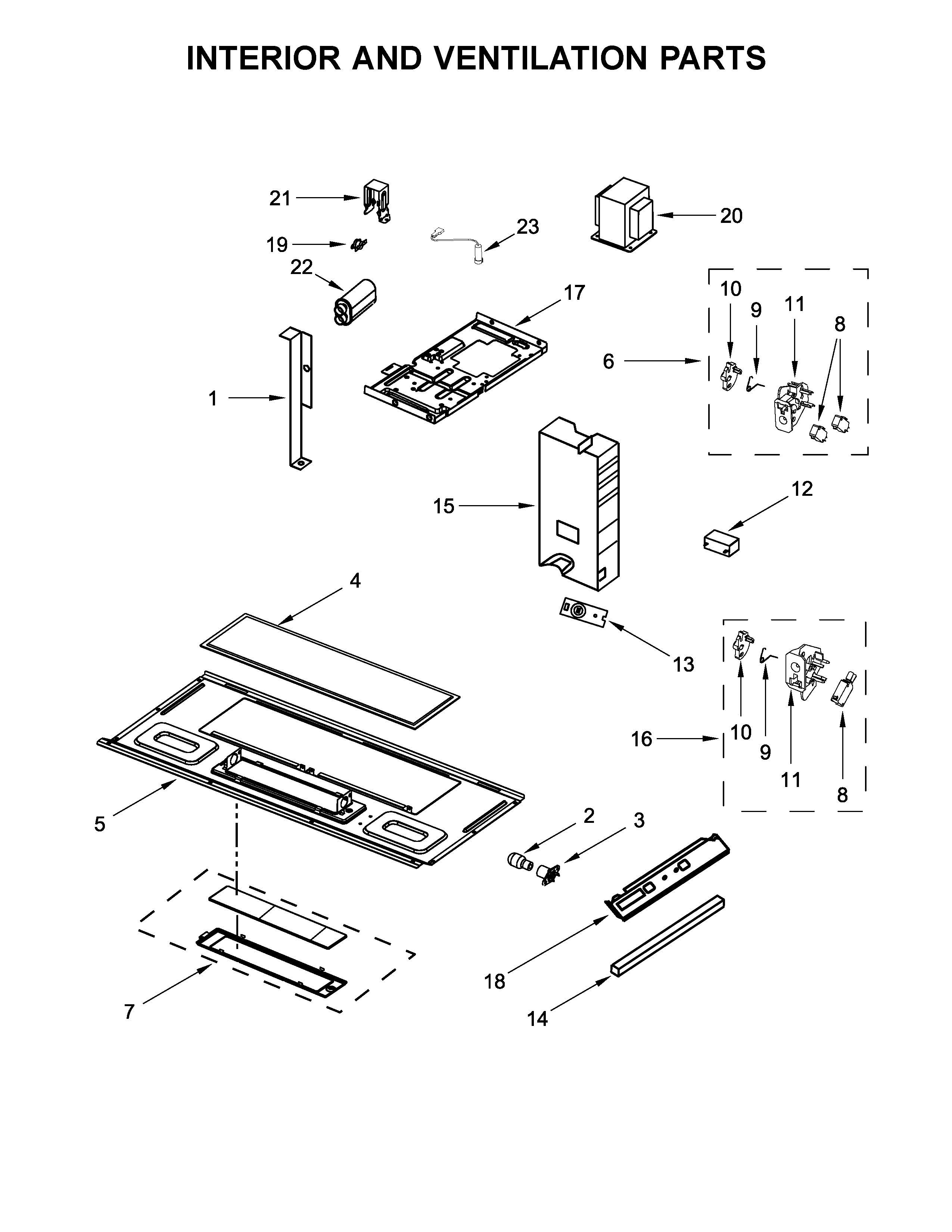 INTERIOR AND VENTILATION PARTS