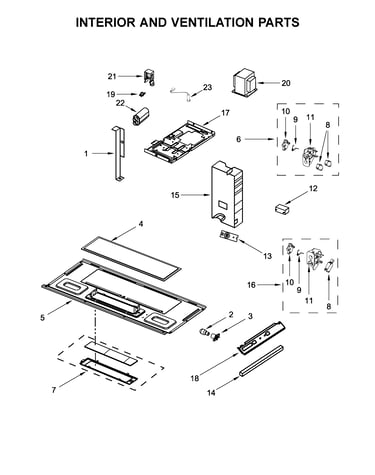 Interior and ventilation parts