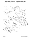 Cooktop, burner and grate parts