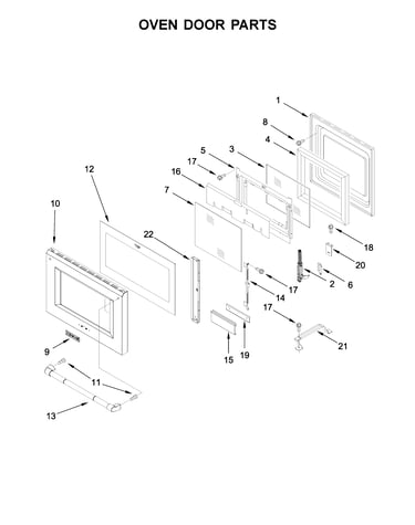 Oven door parts