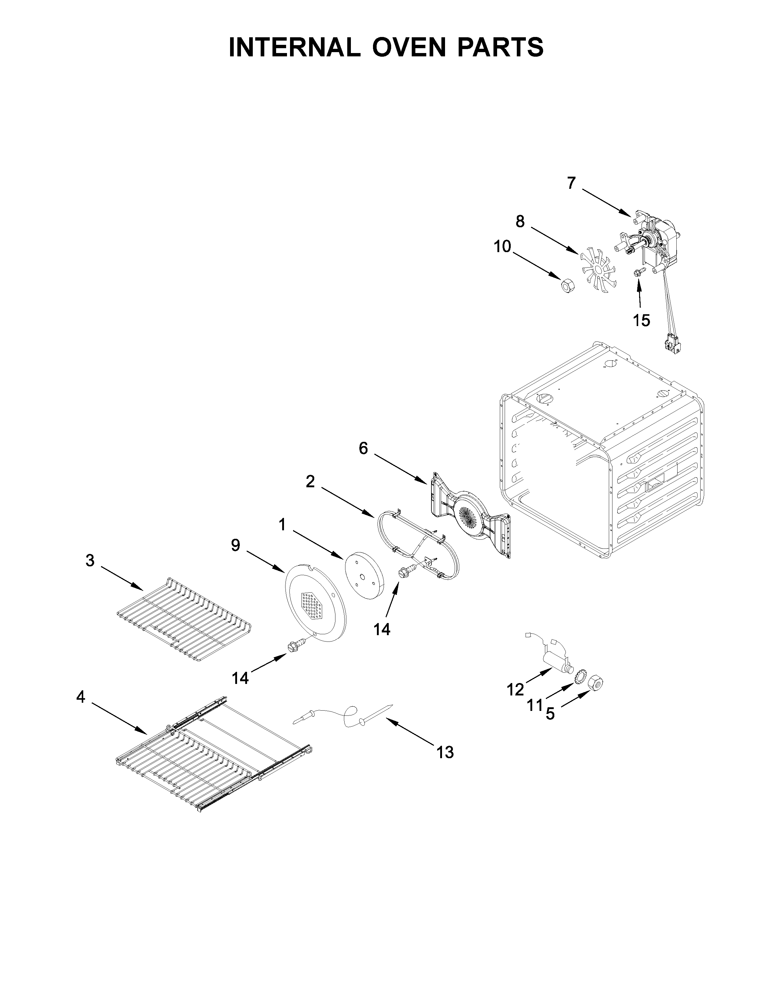 Internal oven parts