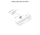 Jenn-Air JDB9800CWP3 control panel and latch parts diagram