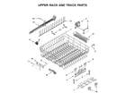 Jenn-Air JDB9800CWP3 upper rack and track parts diagram