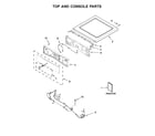 Amana YNED5800DW2 top and console parts diagram
