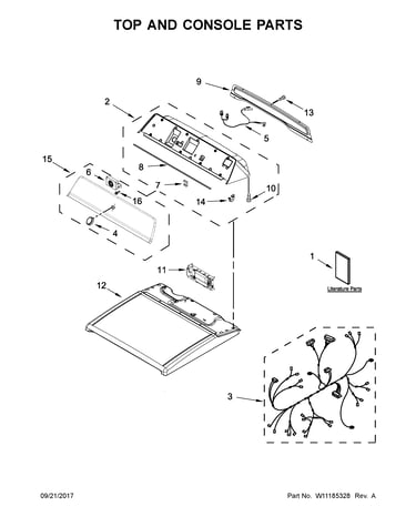 Top and console parts