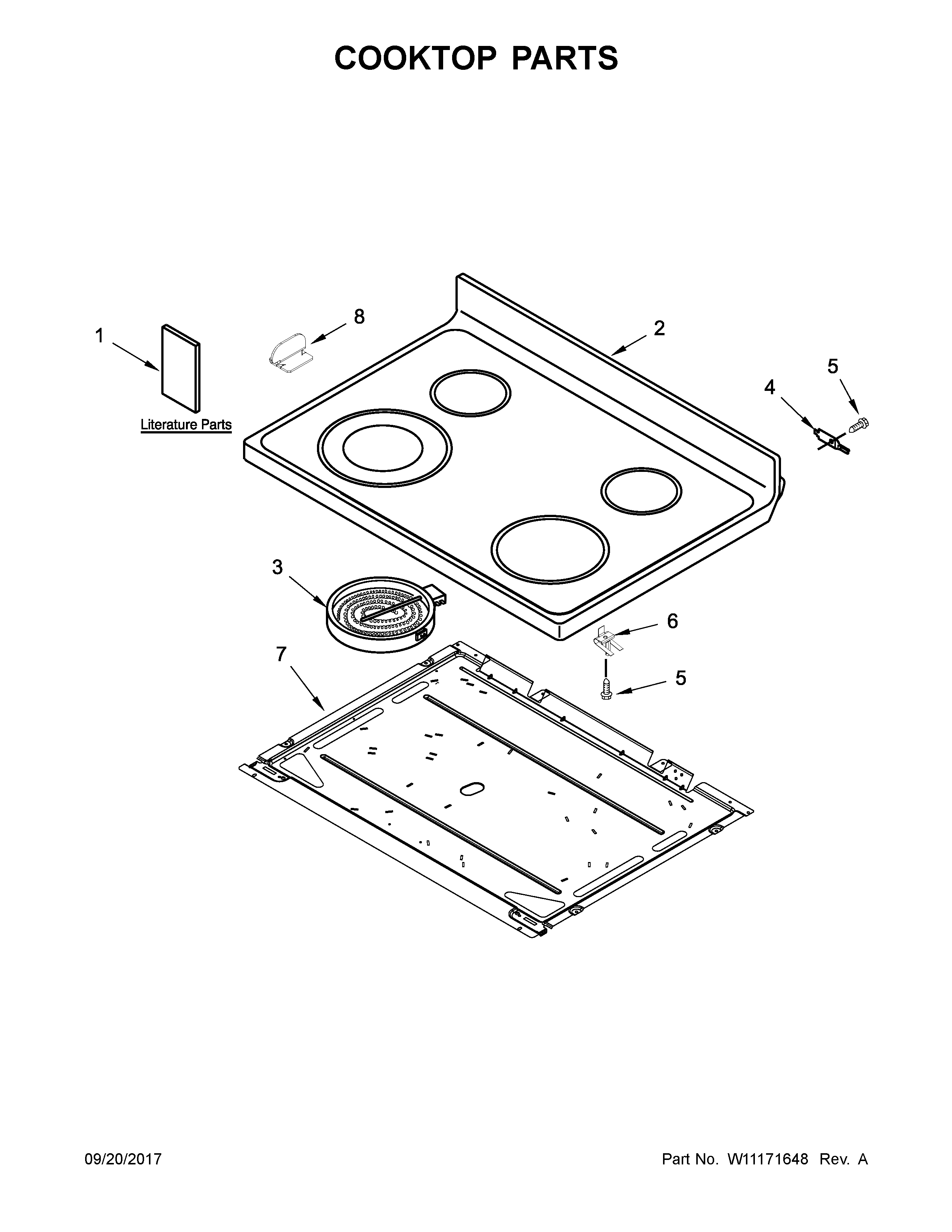 Cooktop parts