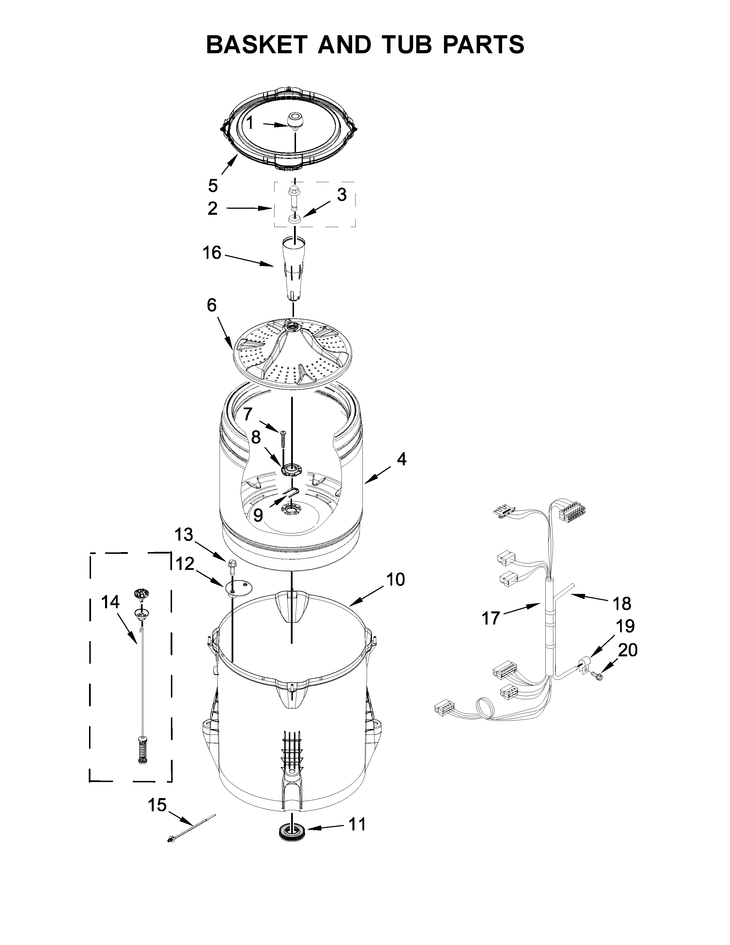 Basket and tub parts