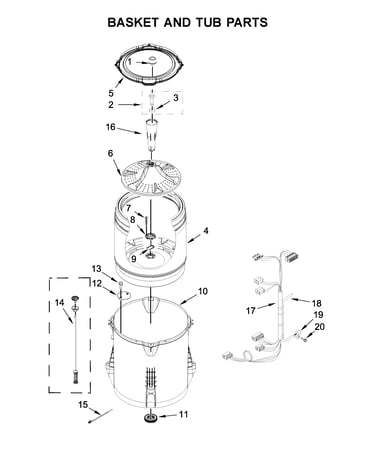 Basket and tub parts