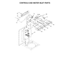 Crosley CAW35114GW1 controls and water inlet parts diagram