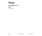 Whirlpool WFG320M0BS3 cover sheet diagram