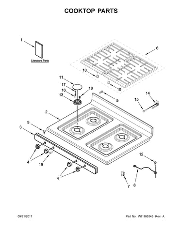 Cooktop parts