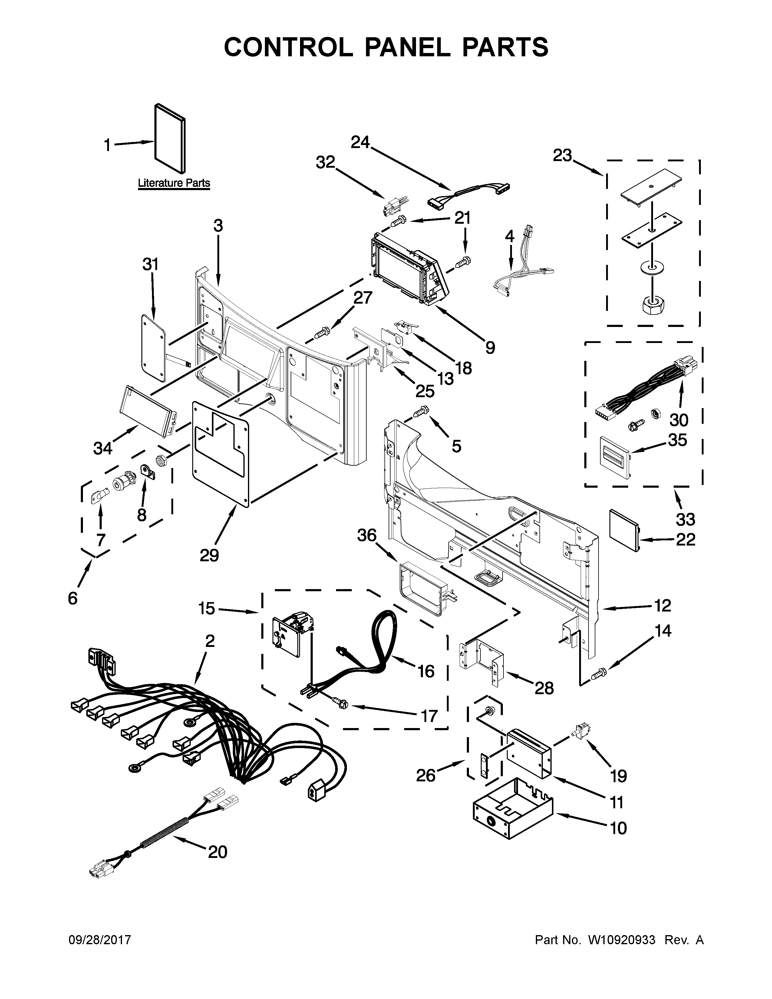 Control panel parts