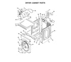 Maytag MLE22PDAYW0 dryer cabinet parts diagram