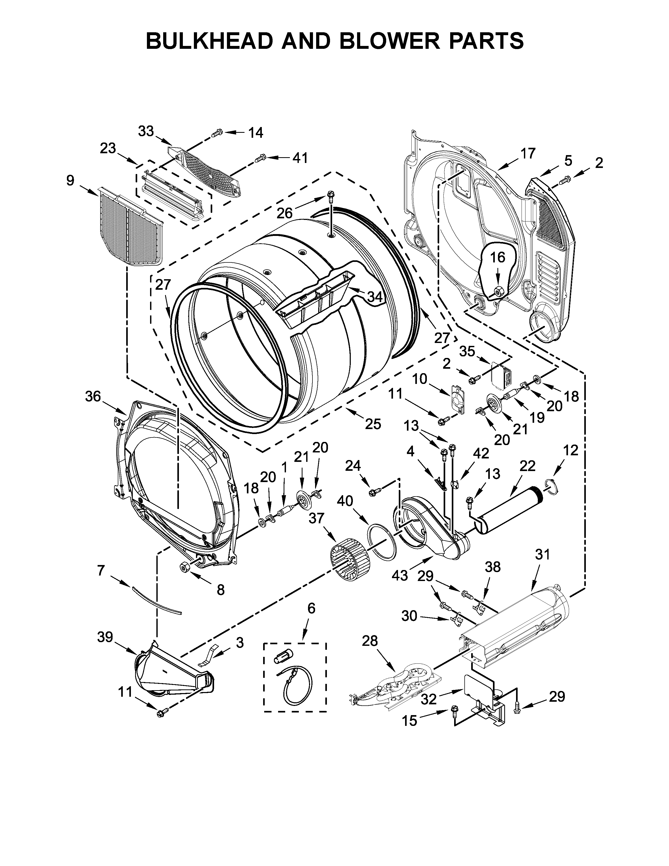 Bulkhead and blower parts
