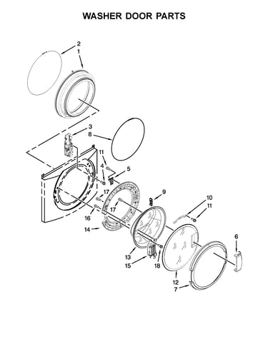 Washer door parts