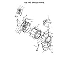 Maytag MLE22PRAYW0 tub and basket parts diagram