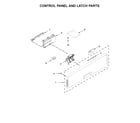 Jenn-Air JDTSS243GX0 control panel and latch parts diagram