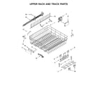Jenn-Air JDTSS243GX0 upper rack and track parts diagram