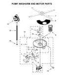 Pump, washarm and motor parts