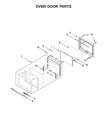 Oven door parts