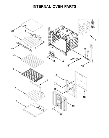 Internal oven parts