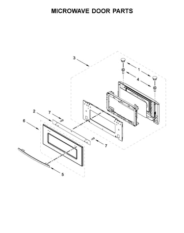 Microwave door parts